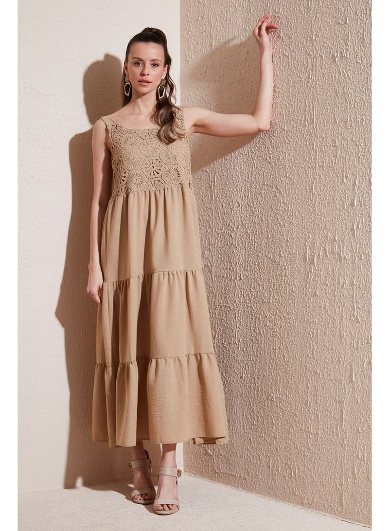 Lela Crochet Bodice Tiered Dress - Image 3